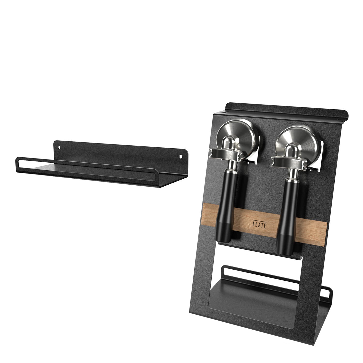 FLATE® Barista Station + Universal Shelf Bundle (Schwarz) FLATE® Store