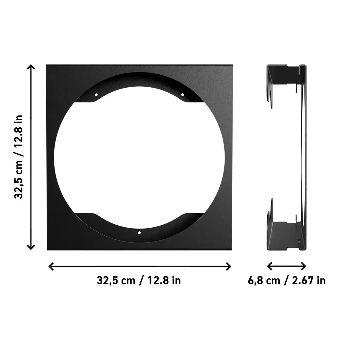 Schallplatten Wandhalterung für 12 Zoll Vinyl Records - Round (Single) FLATE® Store