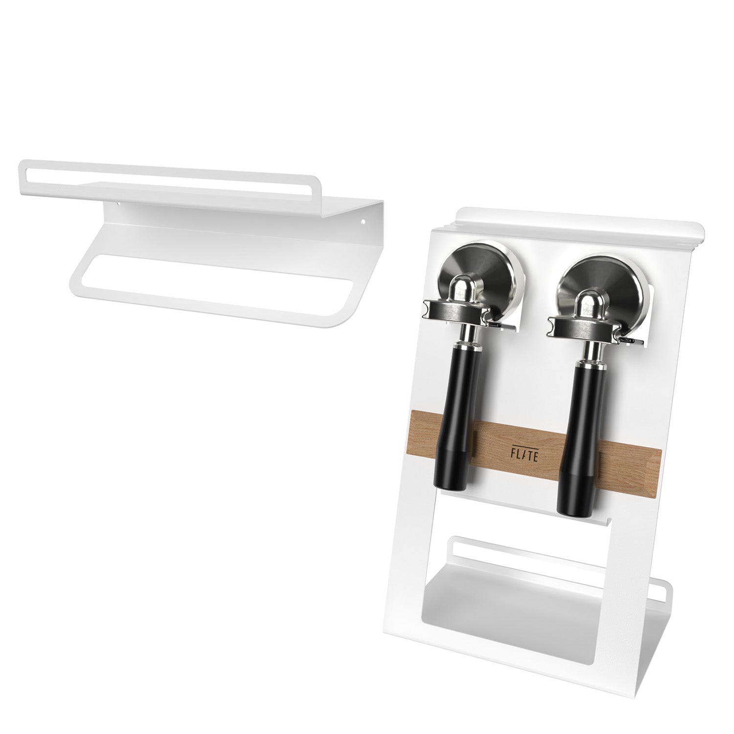 FLATE® Barista Station + Towel Shelf Bundle (White) FLATE® Store