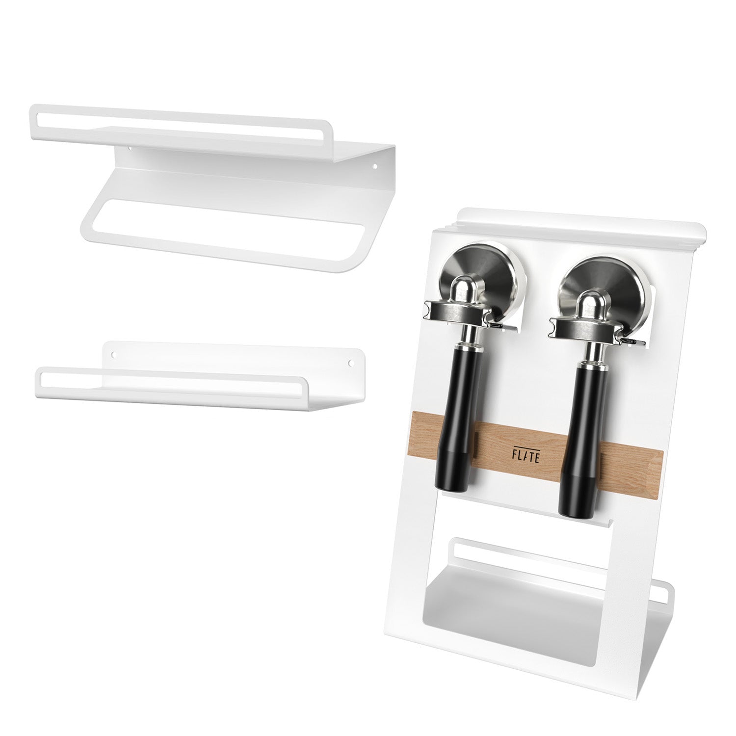 FLATE® Barista Station + Universal Shelf + Towel Rack Bundle (White) FLATE® Store